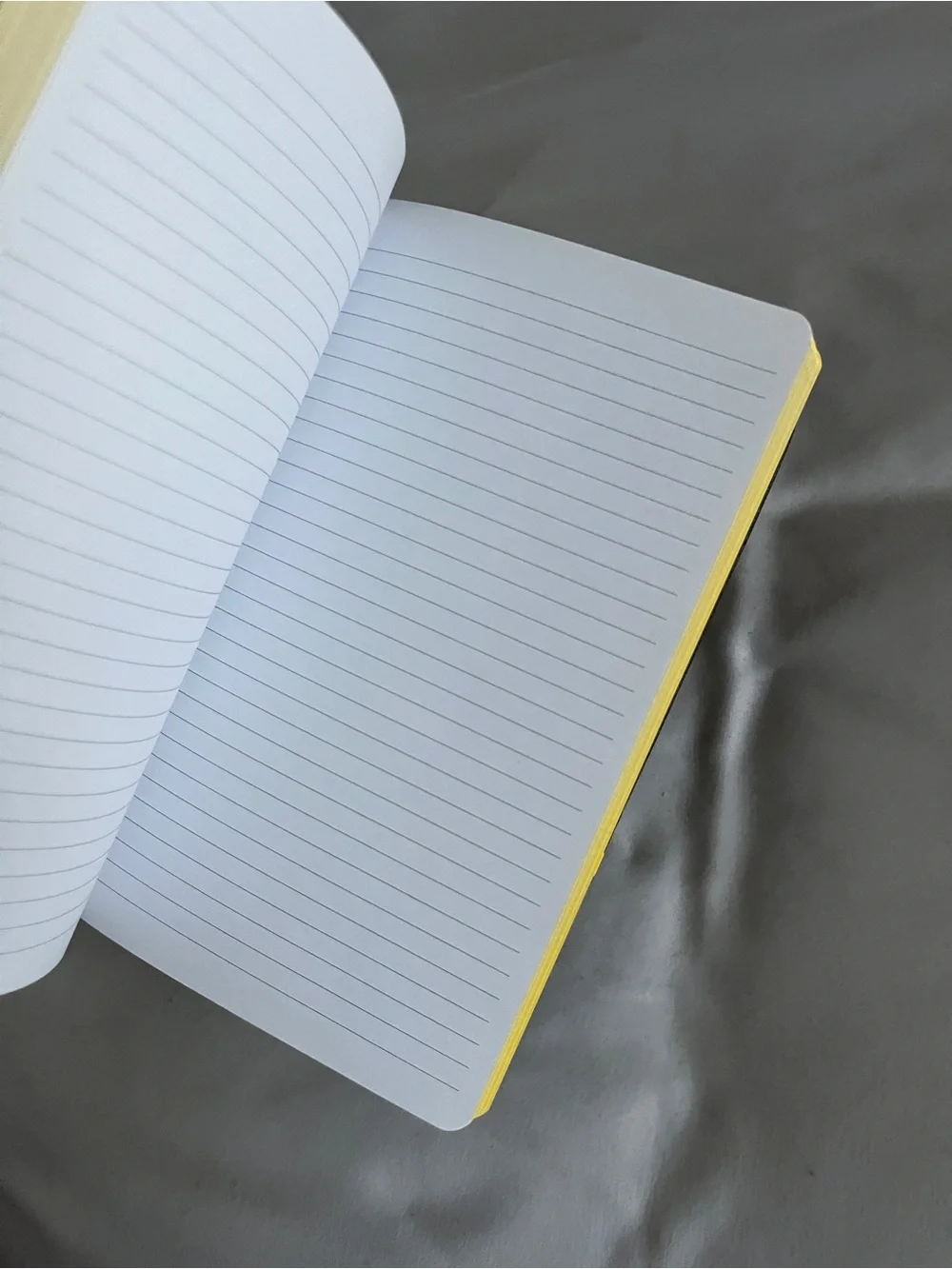 EY Black & Gray Hardcover Lined Journal Pocket Notebook Yellow Accent Elastic St
